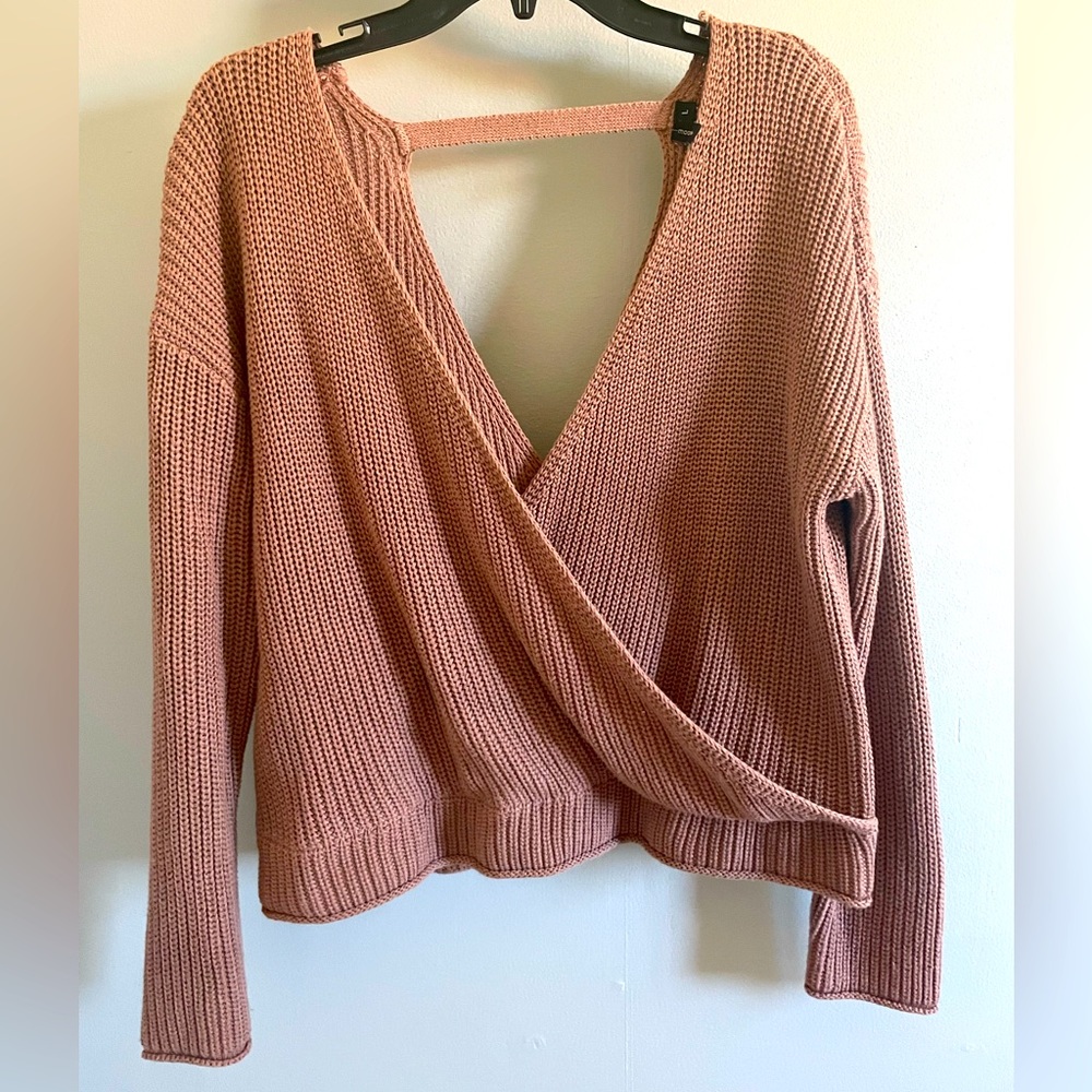 Pullover Knit Sweater in Dusty Rose